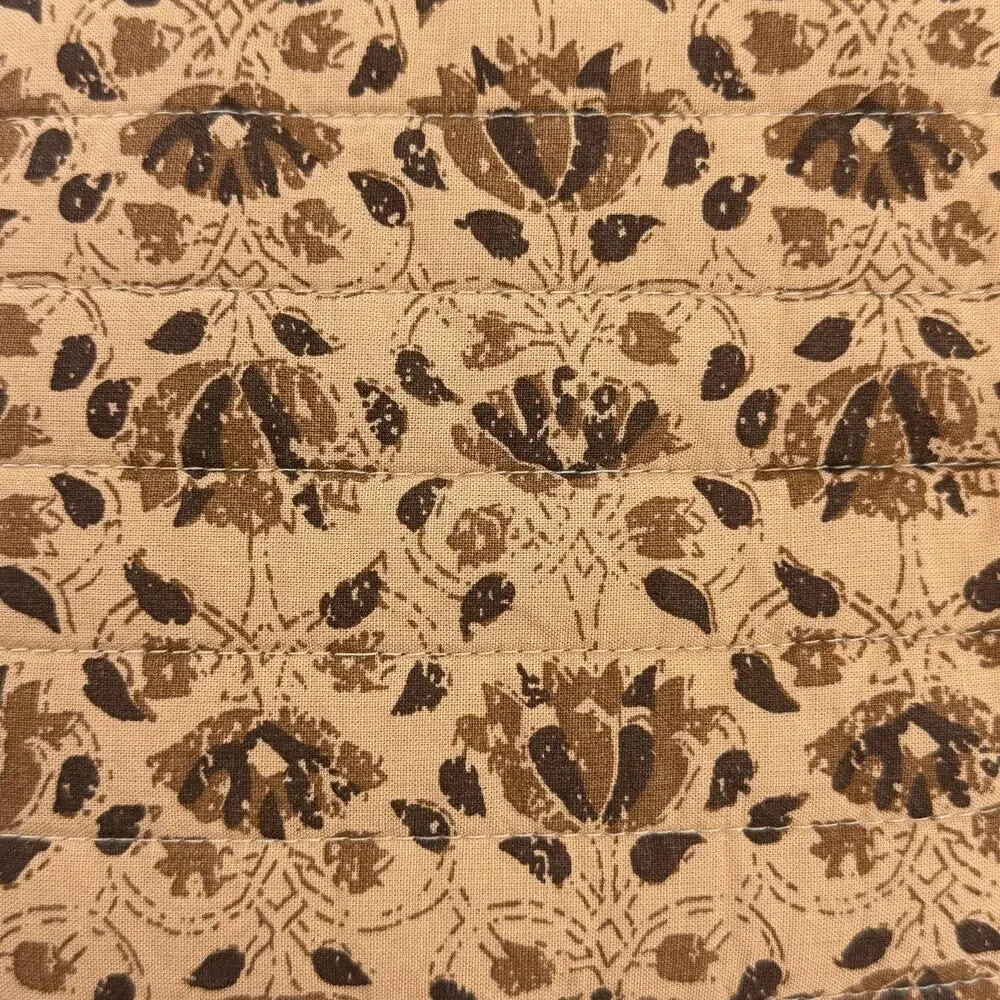 West Elm Gemma Reversible Print Quilt KING/CAL KING Brown Floral New Boho